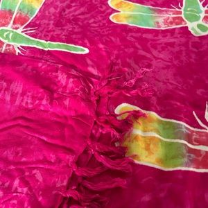 Beach Pareo Pink dragonfly NEW